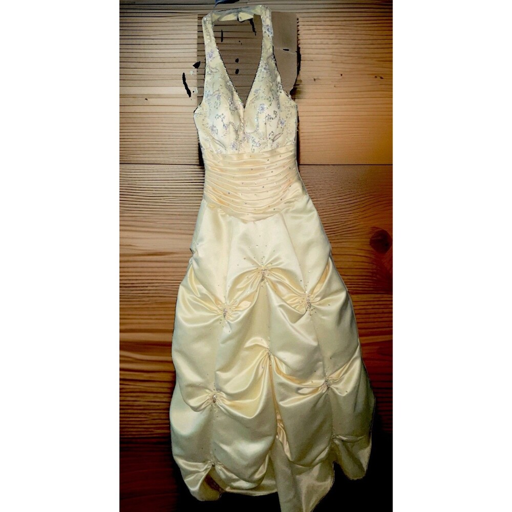 MORI LEE Madeline Gardner Princess Belle Inspired Yellow Ball Gown Prom Sz 0